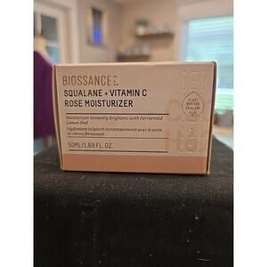 BIOSSANCE Squalane + Vitamin C Rose Moisturizer (1.69 f oz/50 mL) FULL SIZE New